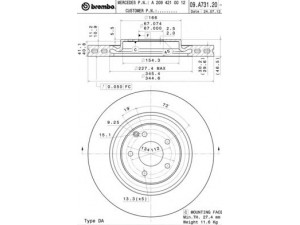 BREMBO 09.A731.21 stabdžių diskas 
 Dviratė transporto priemonės -> Stabdžių sistema -> Stabdžių diskai / priedai
2094210012
