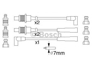 BOSCH 0 986 356 794 uždegimo laido komplektas 
 Kibirkšties / kaitinamasis uždegimas -> Uždegimo laidai/jungtys