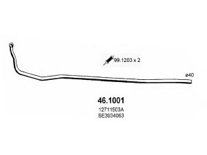 ASSO 46.1001 išleidimo kolektorius 
 Išmetimo sistema -> Išmetimo vamzdžiai
3934063, SE127115103A