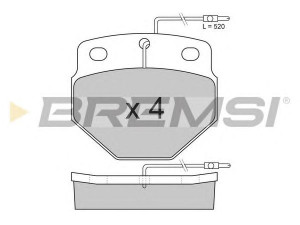 BREMSI BP7297 stabdžių trinkelių rinkinys, diskinis stabdys