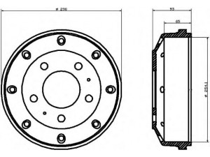HELLA 8DT 355 301-971 stabdžių būgnas 
 Stabdžių sistema -> Būgninis stabdys -> Stabdžių būgnas
6214230001, 6314230001, A6214230001