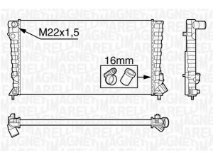 MAGNETI MARELLI 350213118500 radiatorius, variklio aušinimas 
 Aušinimo sistema -> Radiatorius/alyvos aušintuvas -> Radiatorius/dalys
96324661
