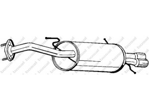 BOSAL 171-573 galinis duslintuvas 
 Išmetimo sistema -> Duslintuvas
K801-40-100C, K801-40-100D