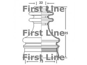 FIRST LINE FCB2700 gofruotoji membrana, kardaninis velenas 
 Ratų pavara -> Gofruotoji membrana
89 93 636
