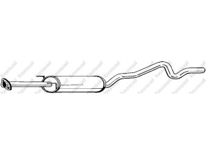 BOSAL 283-319 vidurinis duslintuvas 
 Išmetimo sistema -> Duslintuvas
58 52 967, 90399076, 90409094, 58 52 967