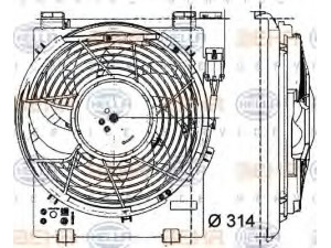 HELLA 8EW 009 157-451 pūtiklis, oro kondicionierius 
 Oro kondicionavimas -> Kondensatorius
13114005, 24 42 6577, 24 44 5191