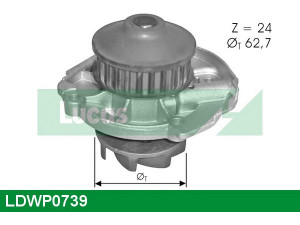 LUCAS ENGINE DRIVE LDWP0739 vandens siurblys 
 Aušinimo sistema -> Vandens siurblys/tarpiklis -> Vandens siurblys
46526243, 55184080, 46526243, 55184080