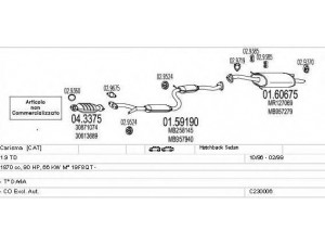 MTS C230006004639 išmetimo sistema 
 Išmetimo sistema -> Išmetimo sistema, visa