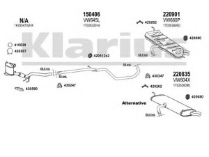 KLARIUS 931150E išmetimo sistema 
 Išmetimo sistema -> Išmetimo sistema, visa
