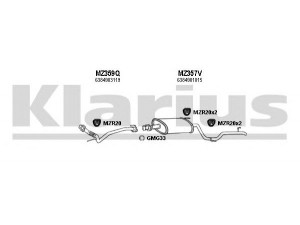 KLARIUS 600305U išmetimo sistema 
 Išmetimo sistema -> Išmetimo sistema, visa
