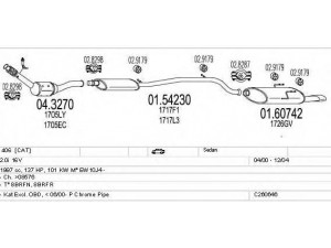 MTS C260646006577 išmetimo sistema 
 Išmetimo sistema -> Išmetimo sistema, visa