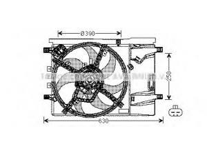 AVA QUALITY COOLING OL7539 ventiliatorius, radiatoriaus 
 Aušinimo sistema -> Oro aušinimas
1341390, 1341394, 1341395, 55702179