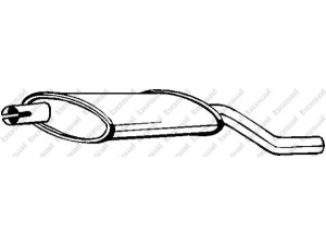 BOSAL 185-861 galinis duslintuvas 
 Išmetimo sistema -> Duslintuvas
8 52 401, 90114903, 90128985