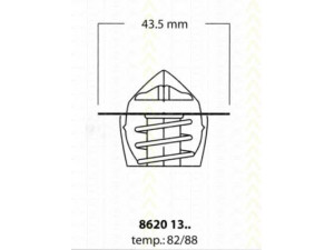 TRISCAN 8620 1382 termostatas, aušinimo skystis 
 Aušinimo sistema -> Termostatas/tarpiklis -> Thermostat
95492897, 95492897