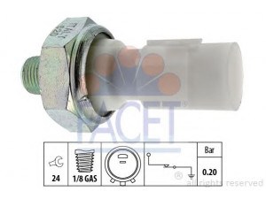 FACET 7.0182 alyvos slėgio jungiklis 
 Variklis -> Variklio elektra
94750-02000, 94750-02100, 94750 02000
