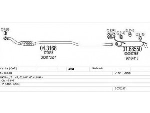 MTS C070237001175 išmetimo sistema 
 Išmetimo sistema -> Išmetimo sistema, visa