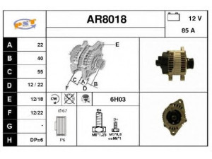 SNRA AR8018 kintamosios srovės generatorius 
 Elektros įranga -> Kint. sr. generatorius/dalys -> Kintamosios srovės generatorius