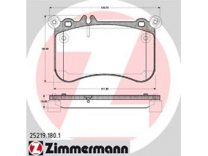 ZIMMERMANN 25219.180.1 stabdžių trinkelių rinkinys, diskinis stabdys 
 Techninės priežiūros dalys -> Papildomas remontas
006 420 05 20