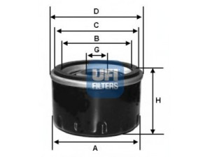 UFI 23.131.00 alyvos filtras 
 Filtrai -> Alyvos filtras
0021750400, 2175040, 2175113, 2175225