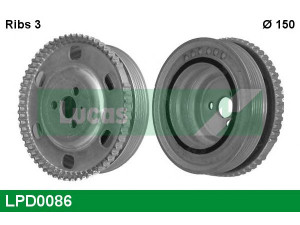 LUCAS ENGINE DRIVE LPD0086 skriemulys, alkūninis velenas 
 Diržinė pavara -> Dirželio skriemulys