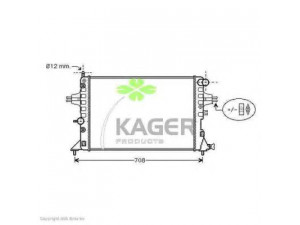 KAGER 31-0798 radiatorius, variklio aušinimas 
 Aušinimo sistema -> Radiatorius/alyvos aušintuvas -> Radiatorius/dalys
09193265, 1300196, 1300214, 9119482