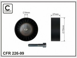 CAFFARO 226-99 kreipiantysis skriemulys, V formos rumbuotas diržas 
 Diržinė pavara -> V formos rumbuotas diržas/komplektas -> Laisvasis/kreipiamasis skriemulys
11287780124, 11287799464, 7780124