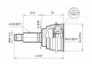 STATIM C.637 jungčių komplektas, kardaninis velenas 
 Ratų pavara -> Sujungimai/komplektas
44102-60G60