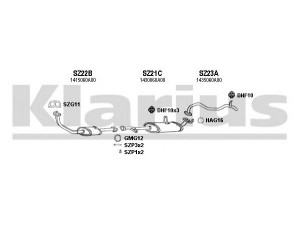 KLARIUS 820012U išmetimo sistema 
 Išmetimo sistema -> Išmetimo sistema, visa