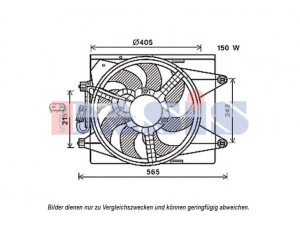 AKS DASIS 018015N ventiliatorius, radiatoriaus 
 Aušinimo sistema -> Oro aušinimas
51850211