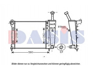 AKS DASIS 300018N radiatorius, variklio aušinimas 
 Aušinimo sistema -> Radiatorius/alyvos aušintuvas -> Radiatorius/dalys
51839665, 51934680