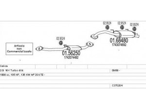 MTS C370204007909 išmetimo sistema