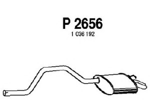 FENNO P2656 galinis duslintuvas 
 Išmetimo sistema -> Duslintuvas
1036192, 1063257, 1091695