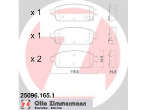 ZIMMERMANN 25096.165.1 stabdžių trinkelių rinkinys, diskinis stabdys 
 Techninės priežiūros dalys -> Papildomas remontas
1605 170, 1605 180, 1605 262, 1605 266