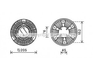 AVA QUALITY COOLING MEC268 sankaba, radiatoriaus ventiliatorius
9062001022, 9062001122, 9062001922