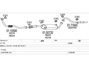MTS C240246008048 išmetimo sistema 
 Išmetimo sistema -> Išmetimo sistema, visa