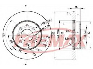 FREMAX BD-1700 stabdžių diskas 
 Stabdžių sistema -> Diskinis stabdys -> Stabdžių diskas
45251-S6D-E10, 45251-SK7-A00, 45251-SK7-A10