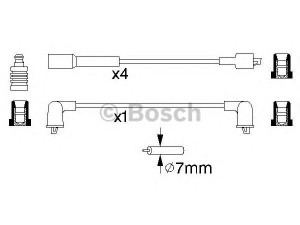 BOSCH 0 986 356 941 uždegimo laido komplektas 
 Kibirkšties / kaitinamasis uždegimas -> Uždegimo laidai/jungtys