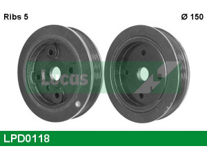 LUCAS ENGINE DRIVE LPD0118 skriemulys, alkūninis velenas 
 Diržinė pavara -> Dirželio skriemulys
7431275801, 7439135196