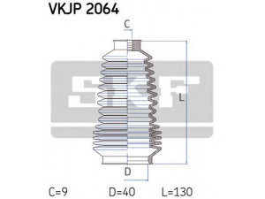 SKF VKJP 2064 gofruotoji membrana, vairavimas 
 Vairavimas -> Gofruotoji membrana/sandarinimai
7700064