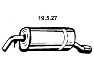 EBERSPÄCHER 19.5.27 galinis duslintuvas 
 Išmetimo sistema -> Duslintuvas
173081, 173082, 1730AA, 1730AE