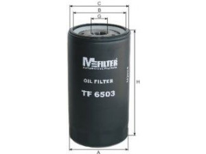 MFILTER TF 6503 alyvos filtras 
 Techninės priežiūros dalys -> Techninės priežiūros intervalai
50 01858 099, 50 01863 139, 299 2544