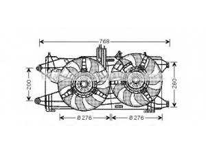 AVA QUALITY COOLING FT7522 ventiliatorius, radiatoriaus 
 Aušinimo sistema -> Oro aušinimas
46821264, 51718489, 51753828