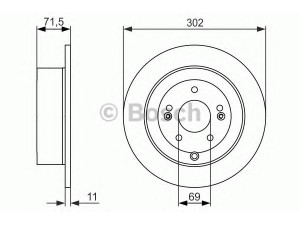 BOSCH 0 986 479 509 stabdžių diskas 
 Stabdžių sistema -> Diskinis stabdys -> Stabdžių diskas
58411 2B000
