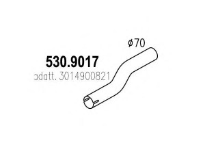 ASSO 530.9017 išleidimo kolektorius 
 Išmetimo sistema -> Išmetimo vamzdžiai
3014900821