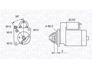 MAGNETI MARELLI 063521070470 starteris 
 Elektros įranga -> Starterio sistema -> Starteris
1516788R, 7700105080, 7700865719