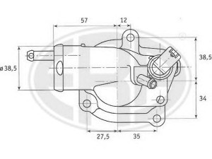 ERA 350187 termostatas, aušinimo skystis 
 Aušinimo sistema -> Termostatas/tarpiklis -> Thermostat
611 200 00 15, 611 203 00 75, 611 203 02 75