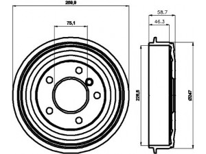 HELLA PAGID 8DT 355 300-021 stabdžių būgnas 
 Stabdžių sistema -> Būgninis stabdys -> Stabdžių būgnas
34211158815, 34211159486