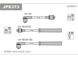 JANMOR JPE373 uždegimo laido komplektas 
 Kibirkšties / kaitinamasis uždegimas -> Uždegimo laidai/jungtys
8 BL3-18-140
