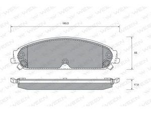 WEEN 151-2502 stabdžių trinkelių rinkinys, diskinis stabdys 
 Techninės priežiūros dalys -> Papildomas remontas
05142558AA, 05142559AA, 5142558AA