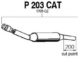 FENNO P203CAT katalizatoriaus keitiklis 
 Išmetimo sistema -> Katalizatoriaus keitiklis
BM91249H, 1705-QZ